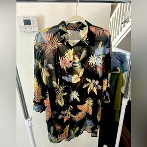 Lulus sheer button down shirt